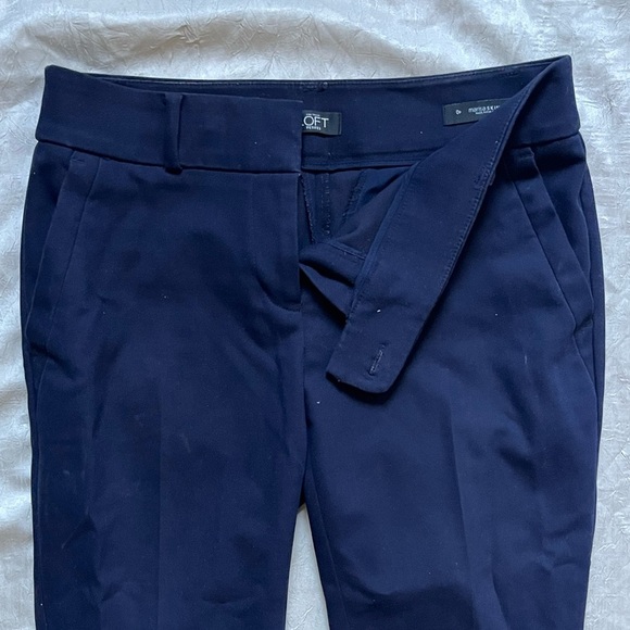 LOFT Navy Trousers - Picture 2 of 7